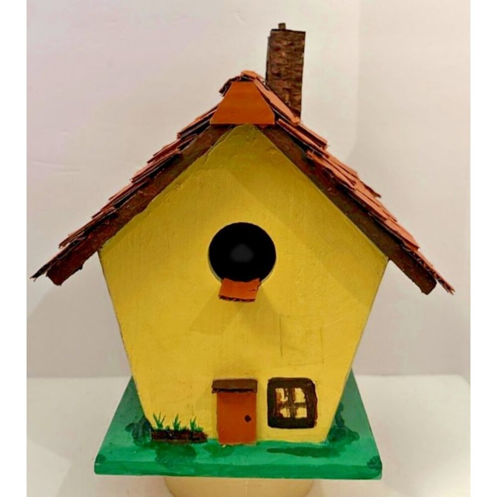 Garden Birdhouse for inside 7.3x7.3x9.8 inch Hanging indoors Cute Birdhouses